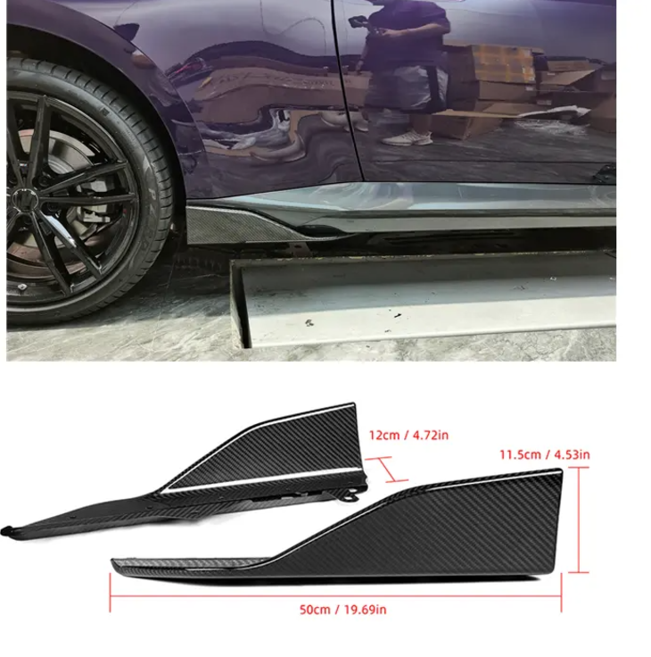 G42 Dry Carbon Fiber Side Skirt Extensions